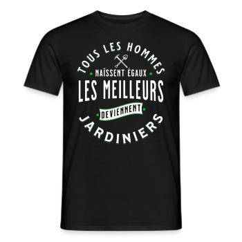 Jardin idée cadeau pour Jardinier Potager Citation - T-shirt homme - noir - Devant - AI Model Male 178 light (178cm)