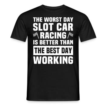 Slotcar Slot Car Slotracing - Men's T-Shirt - black - Front - AI Model Male 178 light (178cm)