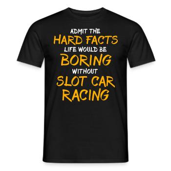 Slot Car Racing Slotrace - Men's T-Shirt - black - Front - AI Model Male 178 light (178cm)