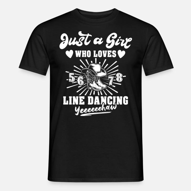 Line Dancing Line Dance - Männer T-Shirt - Schwarz