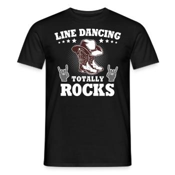Line Dance Line Dancing - Männer T-Shirt - Schwarz - Vorne - AI Model Male 178 light (178cm)