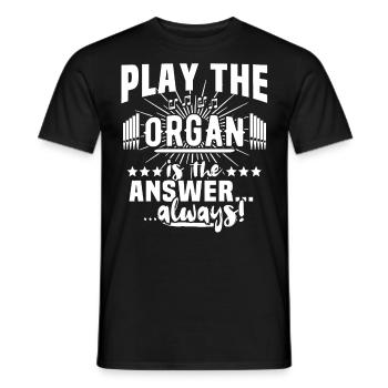 Organist Organ Organ Church Organ - Men's T-Shirt - black - Front - AI Model Male 178 light (178cm)