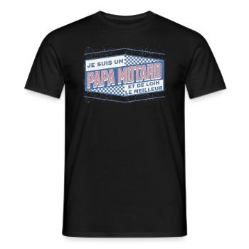 Moto Idée Cadeau pour Motard Citation Humour - T-shirt homme - noir - Devant - AI Model Male 178 light (178cm)