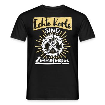 Zimmermann Sprüche Zimmern Zimmerer - Männer T-Shirt - Schwarz - Vorne - AI Model Male 178 light (178cm)