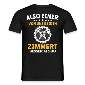 Zimmermann Sprüche Zimmern Zimmerer - Männer T-Shirt - Schwarz - Vorne - AI Model Male 178 light (178cm)