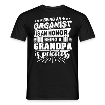 Organist Opa Orgelspieler Vater - Männer T-Shirt - Schwarz - Vorne - AI Model Male 178 light (178cm)
