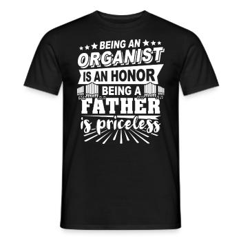 Orgelspieler Papa Organist - Männer T-Shirt - Schwarz - Vorne - AI Model Male 178 light (178cm)