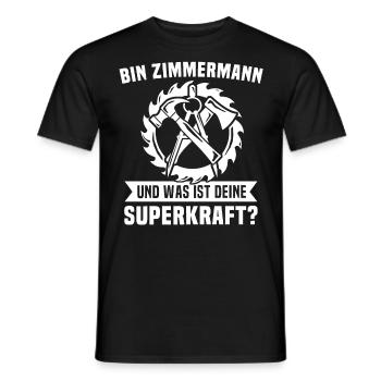 Zimmermann Zimmerer Zimmerleute - Männer T-Shirt - Schwarz - Vorne - AI Model Male 178 light (178cm)