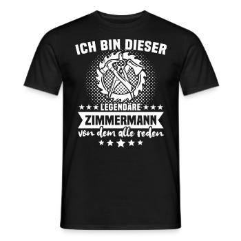 Zimmermann Zimmerer Zimmerleute - Männer T-Shirt - Schwarz - Vorne - AI Model Male 178 light (178cm)