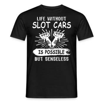 Slot Race Slot Car - Men's T-Shirt - black - Front - AI Model Male 178 light (178cm)