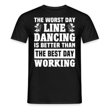 Line Dancing Line Dance - Männer T-Shirt - Schwarz - Vorne - AI Model Male 178 light (178cm)