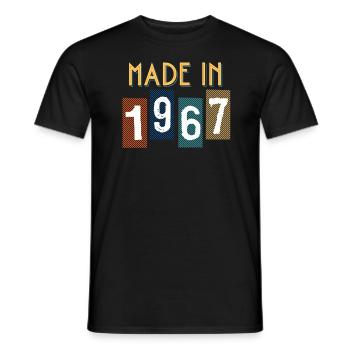 1967 Cadeau Pour Anniversaire année de Naissance - T-shirt homme - noir - Devant - AI Model Male 178 light (178cm)