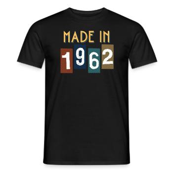 1962 Gift For Birthday Year of Birth - Men's T-Shirt - black - Front - AI Model Male 178 light (178cm)