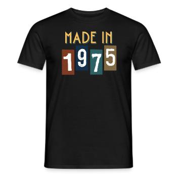 1975 Gift For Birthday Year of Birth - Men's T-Shirt - black - Front - AI Model Male 178 light (178cm)