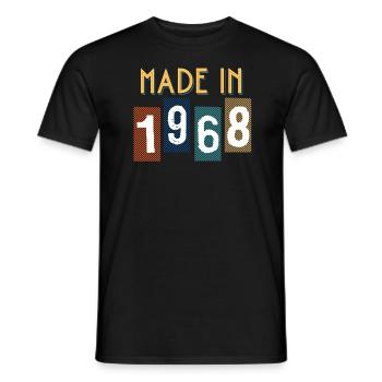 1968 Gift For Birthday Year of Birth - Men's T-Shirt - black - Front - AI Model Male 178 light (178cm)