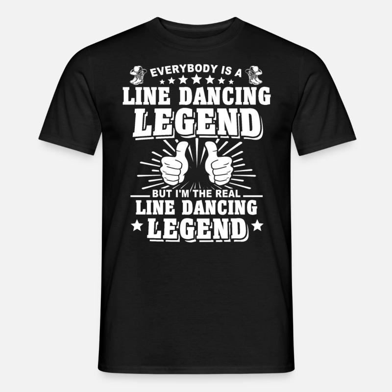 Line Dance Line Dancing - Männer T-Shirt - Schwarz