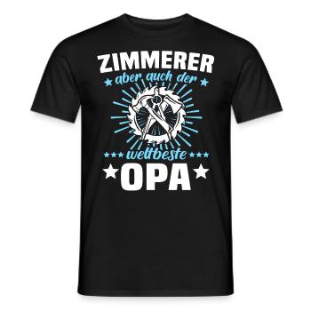 Zimmermann Opa Zimmerer Grossvater - Männer T-Shirt - Schwarz - Vorne - AI Model Male 178 light (178cm)