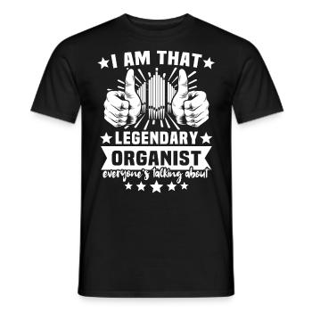 Organ player Organ Organist - Men's T-Shirt - black - Front - AI Model Male 178 light (178cm)
