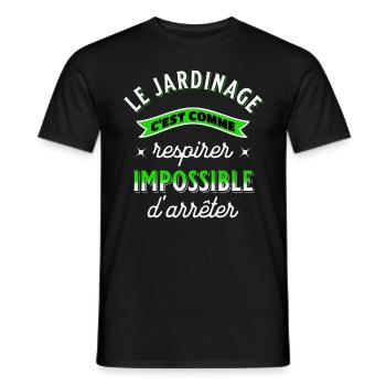 Jardin idée cadeau pour Jardinier Potager Citation - T-shirt homme - noir - Devant - AI Model Male 178 light (178cm)