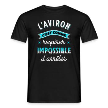 Aviron Cadeau Humour Sport Drôle Citation - T-shirt homme - noir - Devant - AI Model Male 178 light (178cm)