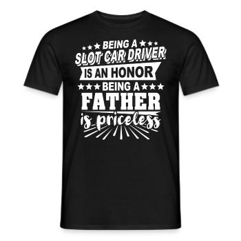 Slot Car Father - Men's T-Shirt - black - Front - AI Model Male 178 light (178cm)