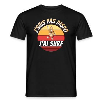 Surf Idée Cadeau Pour Surfeur Citation Humour - T-shirt homme - noir - Devant - AI Model Male 178 light (178cm)