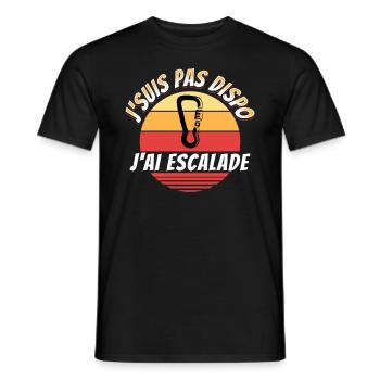 Escalade Idée Cadeau pour Sportif Grimpeur Humour - T-shirt homme - noir - Devant - AI Model Male 178 light (178cm)