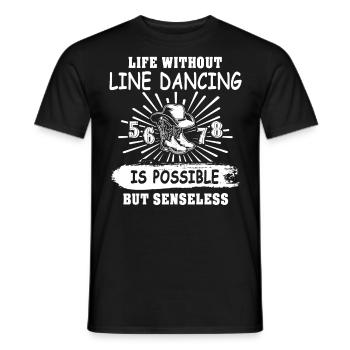 Cadeau de danse en ligne - T-shirt homme - noir - Devant - AI Model Male 178 light (178cm)