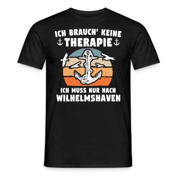 Wilhelmshavener Sprüche Wilhelmshaven - Männer T-Shirt - Schwarz - Vorne - AI Model Male 178 light (178cm)