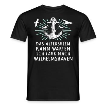 Wilhelmshavener Sprüche Wilhelmshaven - Männer T-Shirt - Schwarz - Vorne - AI Model Male 178 light (178cm)