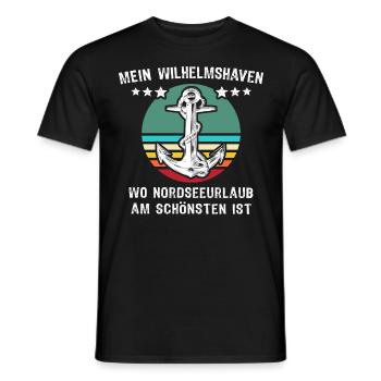 Wilhelmshavener Sprüche Wilhelmshaven - Männer T-Shirt - Schwarz - Vorne - AI Model Male 178 light (178cm)