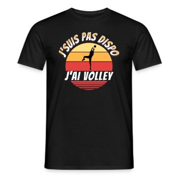 Volley Ball Cadeau Drôle Rigolo Citation Sport - T-shirt homme - noir - Devant - AI Model Male 178 light (178cm)