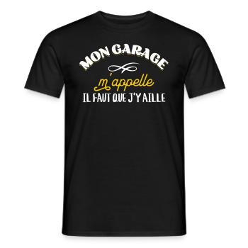 Mécanicien cadeau pour Garagiste Bricoleur Rigolo - T-shirt homme - noir - Devant - AI Model Male 178 light (178cm)