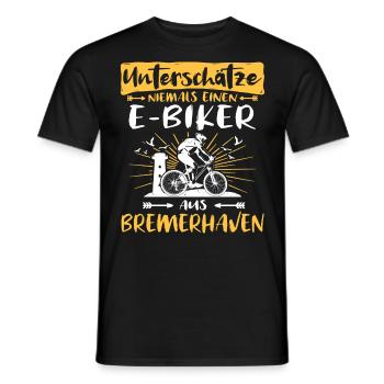 Bremerhaven Ebike Bremerhavener Ebiker - Männer T-Shirt - Schwarz - Vorne - AI Model Male 178 light (178cm)