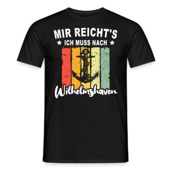 Wilhelmshaven Sprüche Wilhelmshavener Geschenk - Männer T-Shirt - Schwarz - Vorne - AI Model Male 178 light (178cm)