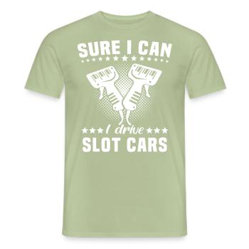 Slot Racing Slot Car - Männer T-Shirt - Sage - Vorne - AI Model Male 178 light (178cm)