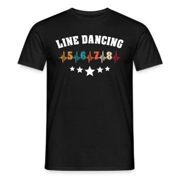 Line Dancing Line Dance - Männer T-Shirt - Schwarz - Vorne - AI Model Male 178 light (178cm)