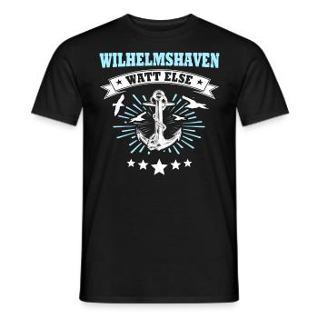 Wilhelmshavener Wilhelmshaven - Männer T-Shirt - Schwarz - Vorne - AI Model Male 178 light (178cm)