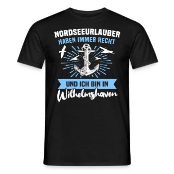 Wilhelmshavener Wilhelmshaven - Männer T-Shirt - Schwarz - Vorne - AI Model Male 178 light (178cm)