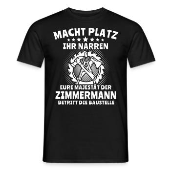 Zimmermann Zimmerer - Männer T-Shirt - Schwarz - Vorne - AI Model Male 178 light (178cm)