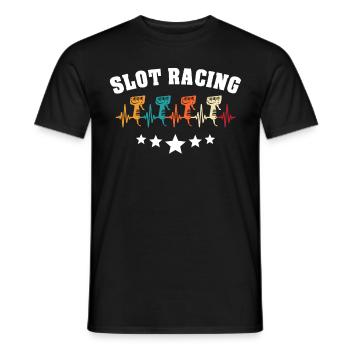 Slot Racing Slot Car - T-shirt homme - noir - Devant - AI Model Male 178 light (178cm)