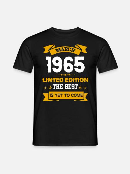 March 1965 Birthday present - Men's T-Shirt - black