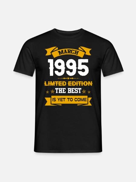 March 1995 Birthday present - Men's T-Shirt - black