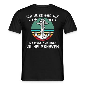 Wilhelmshaven Sprüche Wilhelmshavener Spruch - Männer T-Shirt - Schwarz - Vorne - AI Model Male 178 light (178cm)