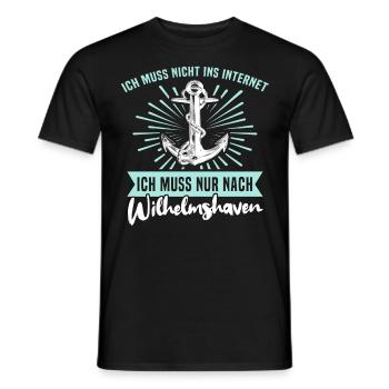 Wilhelmshaven Sprüche Wilhelmshavener Spruch - Männer T-Shirt - Schwarz - Vorne - AI Model Male 178 light (178cm)