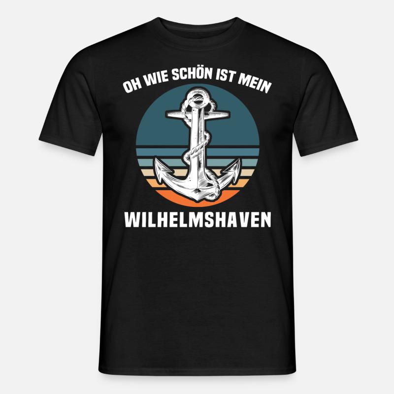 Wilhelmshaven Sprüche Wilhelmshavener Spruch - Männer T-Shirt - Schwarz