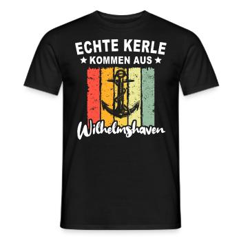 Wilhelmshaven Sprüche Wilhelmshavener Spruch - Männer T-Shirt - Schwarz - Vorne - AI Model Male 178 light (178cm)