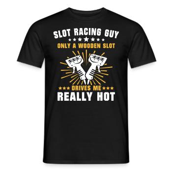 Slot Car Racing Slot Race - Men's T-Shirt - black - Front - AI Model Male 178 light (178cm)