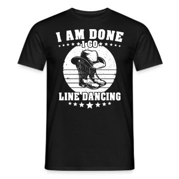 Line Dancing Line Dance - Männer T-Shirt - Schwarz - Vorne - AI Model Male 178 light (178cm)
