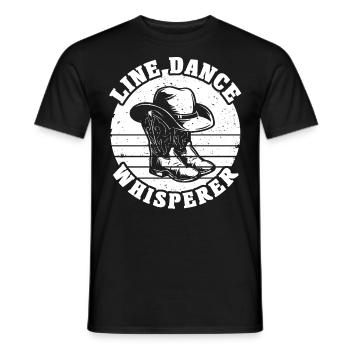 Line Dancing Line Dance - Männer T-Shirt - Schwarz - Vorne - AI Model Male 178 light (178cm)